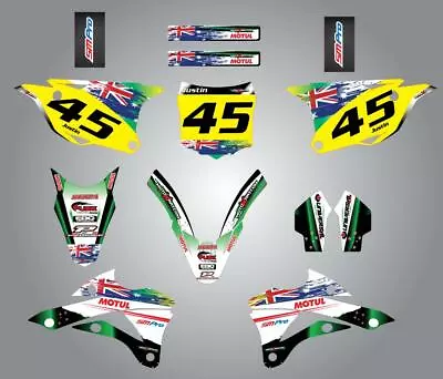 2014 + Kawasaki KX 85 Custom Graphics Kit Aussie Pride Style Decals Sticker • $249.90