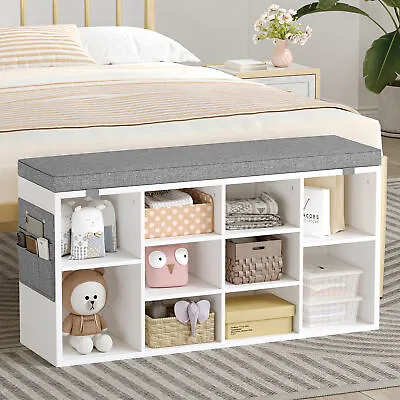 3-Tiers Shoe Cubby Shoe Rack Storage Organizer Shoes Bench For Entryway 20/41 In • $52.25