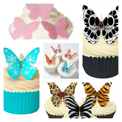£2.99 • Buy Edible Wafer Butterflies - Cake Decorations - MULTI LISTING