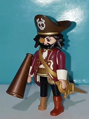 Playmobil Figure Pirate Captain Super 4 Pirates Galeon Ship Corsair Ref 4798 • £5.53