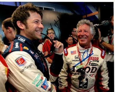 MARIO And MARCO ANDRETTI Signed 8x10 INDY RACING RACE DRIVER Photo • $249