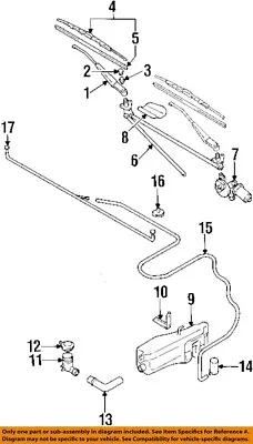 MITSUBISHI OEM 92-96 Montero Wiper Washer-Windshield-Nozzle MB623267 • $13.35