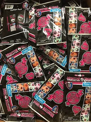 Monster High Fashion Packs LOT Of 20 Packs With Bracelets Stickers And More Fun • $19.99