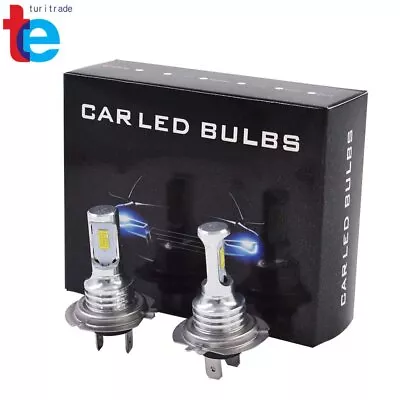 H7 35W 4000LM Super Bright 8000K Ice Blue LED Headlight Bulbs Kit High Low Beam • $9.01