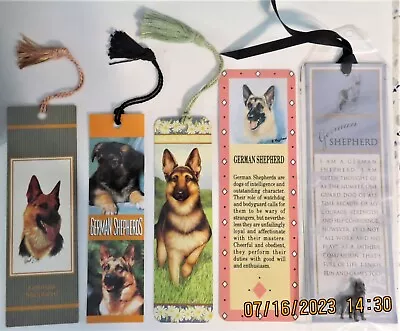 Lot Vintage GERMAN SHEPHERD Dog Puppy Bookmark W/ Pin 1995 1996 1997 Unused • $8.99