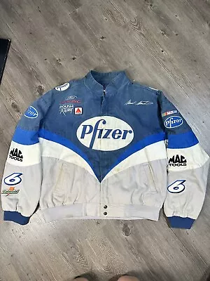 Vintage NASCAR Pfizer Roush Racing Ford Racing Jacket Mark Martin 6 Size XL RARE • $119.99