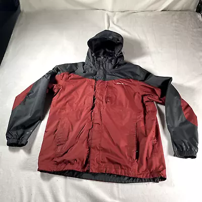 Eddie Bauer Jacket Mens Extra Large Red Weather Edge Waterproof Windbreaker Coat • $23.74