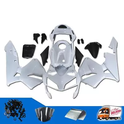 Fit For 2003 2004 CBR600RR F5 Injection Fairing Kit Honda ABS Glossy White A05 • $499.99