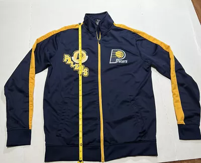 Indiana Pacers Full Zip Jacket With Logo NBA Pockets Men’s Medium Size M • $19