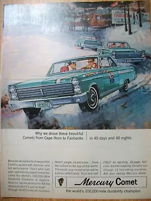 1965 Mercury COMET Large-mag Car Ad - Cape Horn To Fairbanks  • $6.95