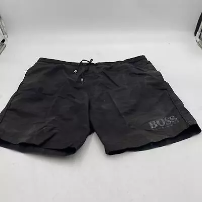 BOSS Men's Standard Medium Length Solid Swim Trunks Size M Black • $20.99