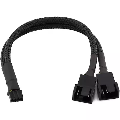 CRJ Micro 4-Pin PWM GPU Dual Fan Splitter Adapter Cable For Graphics Cards • $22.79