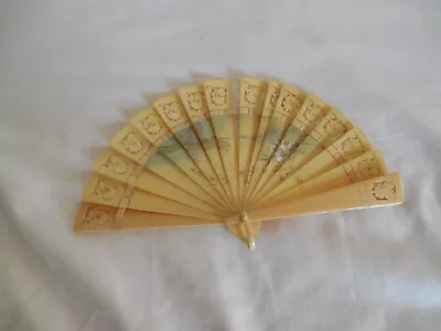 Vintage Hand Painted Celluloid Fan  • $26.60