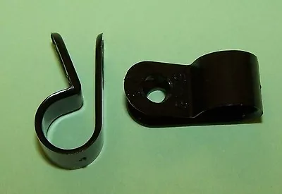 £3.65 • Buy Plastic P Clips Black Nylon Cable, Conduit,Tubing Sleeving Wire  4.8 Mm 100