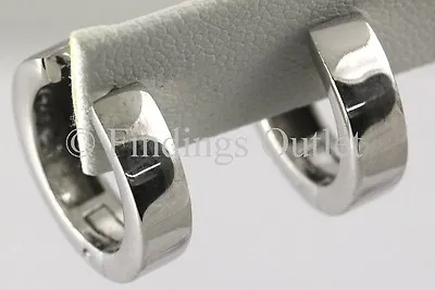 Womens Mens Quality Sterling Silver 925 Italy Ladys Hoop Huggie Earrings Hinged • $11.41