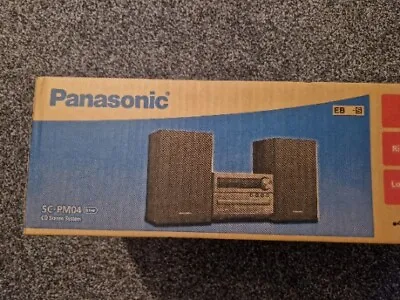 Panasonic SA-PM04 Mini Hi-fi CD FM/AM USB MP3 System Factory Sealed. • £129.99