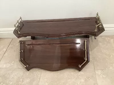 Ethan Allen 2 Heirloom Maple Wood Wall Display Shelf Lot Of 2 • $129.99