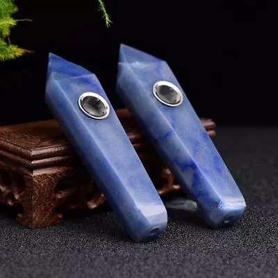 $13.49 • Buy Natural Quartz Crystal Point Wand Smoking Pipe Reiki Healing Stone Obelisk Rock
