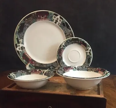 Gabbay Neighborhood Houses On Rim Plate Bowl Or Serving Pieces • $5.50