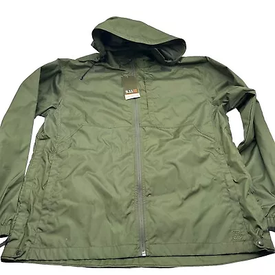 5.11 Tactical Jacket Mens Large Packable Operator Sheriff Green Windbreaker Rain • $59.99