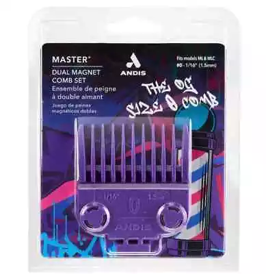 Andis #561385 Master Dual Magnet Comb Set Size #0 Comb Fits Model ML & MLC NEW • $15.90