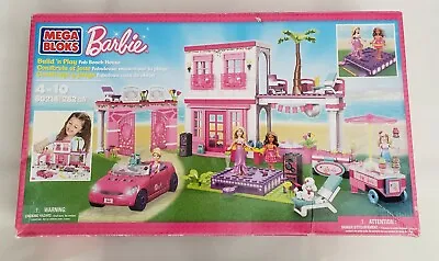 Mega Bloks Barbie Build N Play Fab Beach House 80214 New/Open Box • $40.19