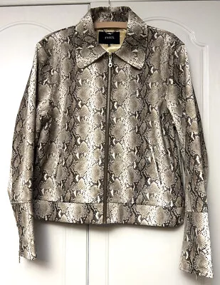 Phix England Clothing The Python Jacket Snake Skin Faux Leather Soft XL AW18 • $159.15