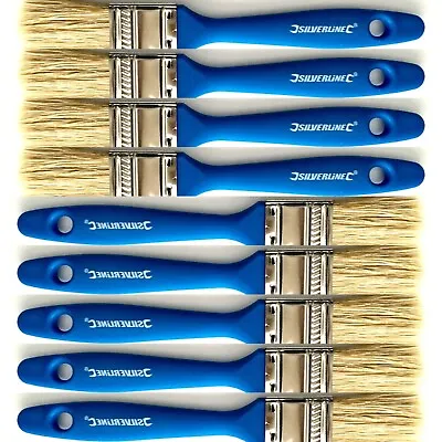 25mm DISPOSABLE PAINT PAINTING BRUSH SET 1inch PAINT DECOR DECORATING PACK OF 9 • £8.49