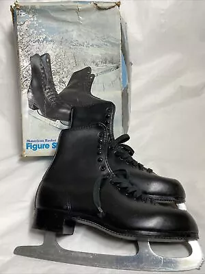 Vintage American Rocket Figure Skates Men’s Size 8 Style 550 Black • $31.99