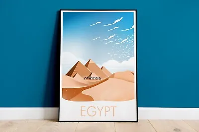 Egypt Print Travel Wall Art Traditional Art Deco Poster A4 A3 A2 Size • £11