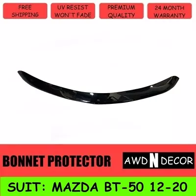 Bonnet Protector Hood Guard For Mazda BT-50 2012-20 Black Tinted Aero Profile • $83.99