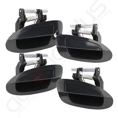 For Altima 02-06 Door Handle Smooth Black Exterior Outside Kit Set Of 4 • $35.36