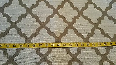 CASA Toffee  Moorish Tile Lattice Home Decor 3.5 Yards Fabric Upholstery • $58.12