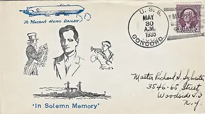 1935  USS Macon  In Solemn Memory  To Macon's Hero Dailey Posted U.S.S Concord • $7.75