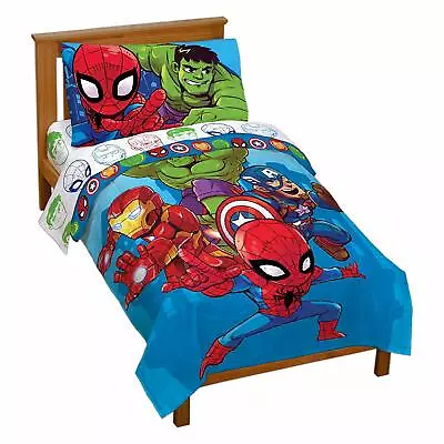 Marvel Avengers Heroes Amigos 4 Piece Toddler Bed Set Super Soft Microfiber Bed • $79.99