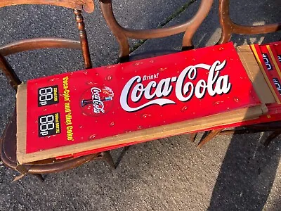 Retro Coca Cola Advertising Sign Marketing Hoarding Shop Display 30cm X 85cm • £3