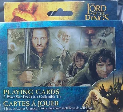 Lord Of The Rings Double Deck Of Playing Cards Game In Collectors Tin 2 Decks  • £11.57