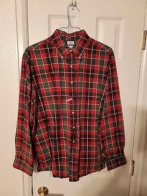 Maus & Hoffman Viyella Men's XL Plaid Button Down Long Sleeve Cotton Wool Shirt • $32.99