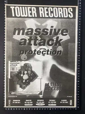 £11.99 • Buy Massive Attack - Protection - Tower Records  - 1996 Advert Poster L167