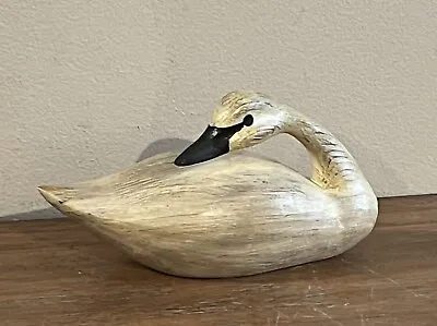 Vintage William “Bill” Porterfield Carved Wood Miniature Goose Decoy Duck • $59