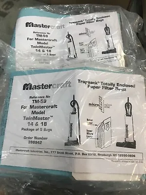 Mastercraft 398942 - TM-59 Vacuum Bags For TwinMaster 14 &18 (Package Of 5) • $19.99