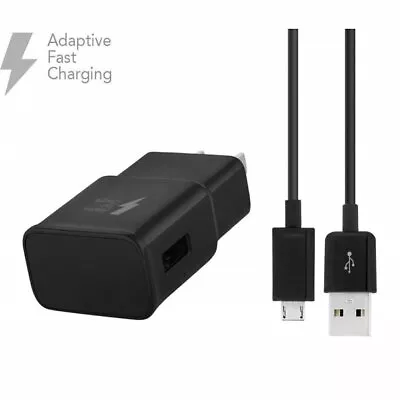 Black Wall Charger Adapter + Micro USB Data Cable For Samsung Sony LG Google LOT • $2.89