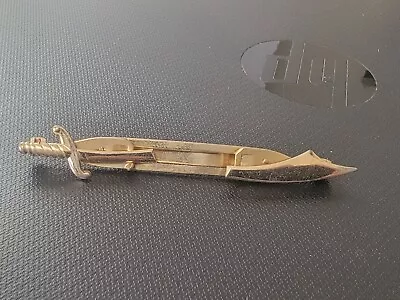 Vintage Sword Tie Clasp Clip Signed Anson 3 1/2  Long Great Condition  • $10