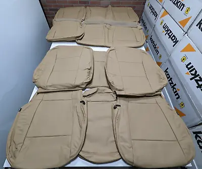 For Ford F250 F350 Crew Cab XLT 2019-2022 Interior Leather Seat Covers Camel Pt7 • $599