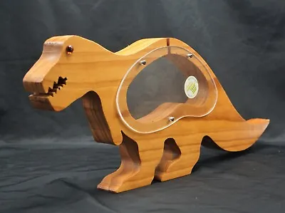 Wooden T-Rex Dinosaur Money Box • $15