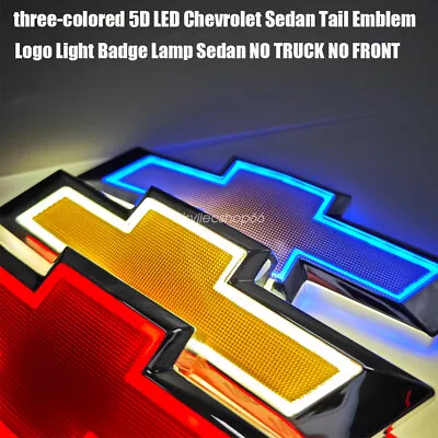 Three-colored 5D LED Chevrolet Sedan Tail Emblem Logo Light NO TRUCK NO FRONT • $19.99