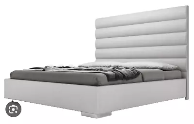 Modloft Prince Bed Queen Size HEADBOARD White Eco Leather • $100