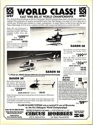 Baron Helicopter Vintage Print Ad 1986 Ephemera Wall Art Decor Kalt Helis • $17.99