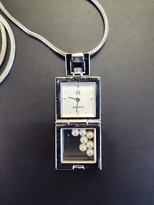 Mikimoto 7 Floating Small Pearls Pendant/Watch Sterling Silver On 30  925 Chain • $222