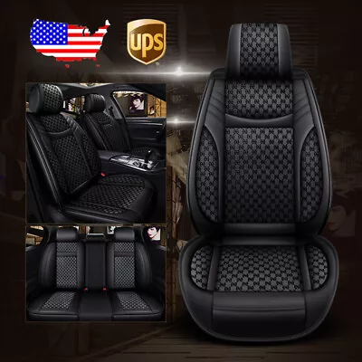 $78.80 • Buy Black 5-Seater Car PU Leather+Flax Seat Covers For Mazda 3 6 CX-5 CX-7 Tribute